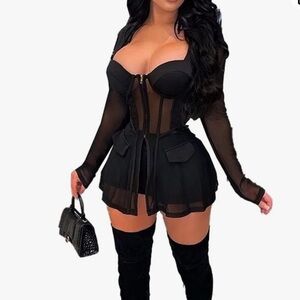 Amazon Super Sexy Zipper Mesh Top NWOT